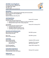Arielle Carter's Resume