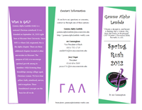 Gamma Alpha Lambda Rush Brochure